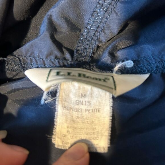 Vintage LL Bean womens Pullover Jacket with Hood Size MP - Picture 5 of 7